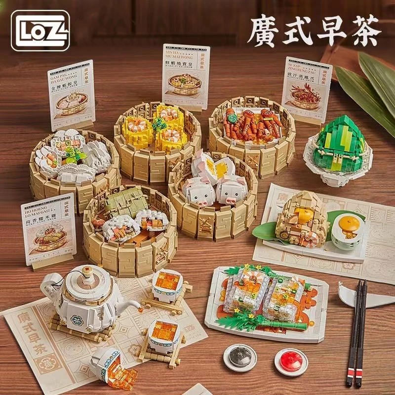 kf S40db2cf74590487c9eb28eaaa4cb6850e LOZ mini Blocks Building Bricks Toys Puzzle Teens Gift Chinese Food Dim Sum Home Decor 1260 - LOZ MALL